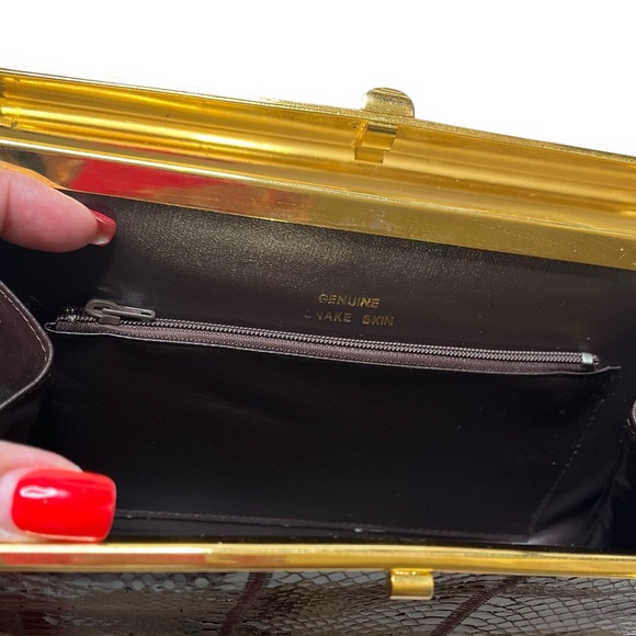 Vintage Glam: 1950's Authentic Snake Skin Handbag pre owned good condition - Picture 15 of 15